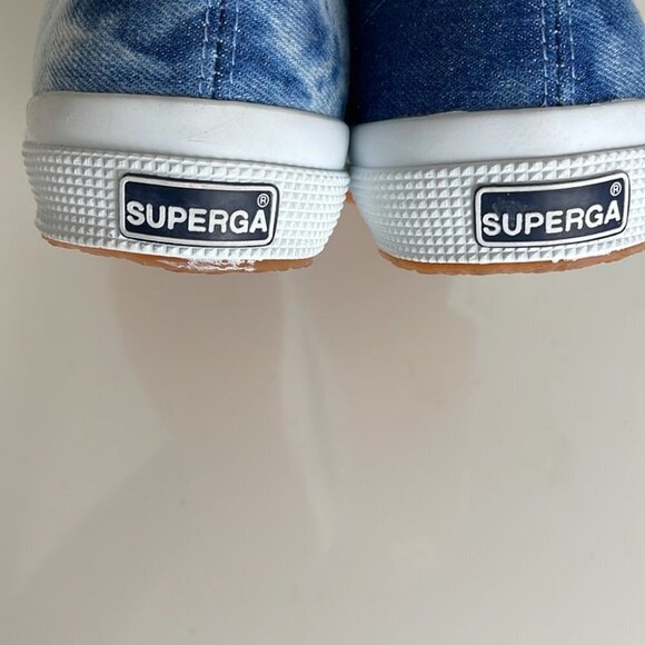Superga 2750 Tie Dye Denim Sneakers Size 7 - Picture 4 of 8